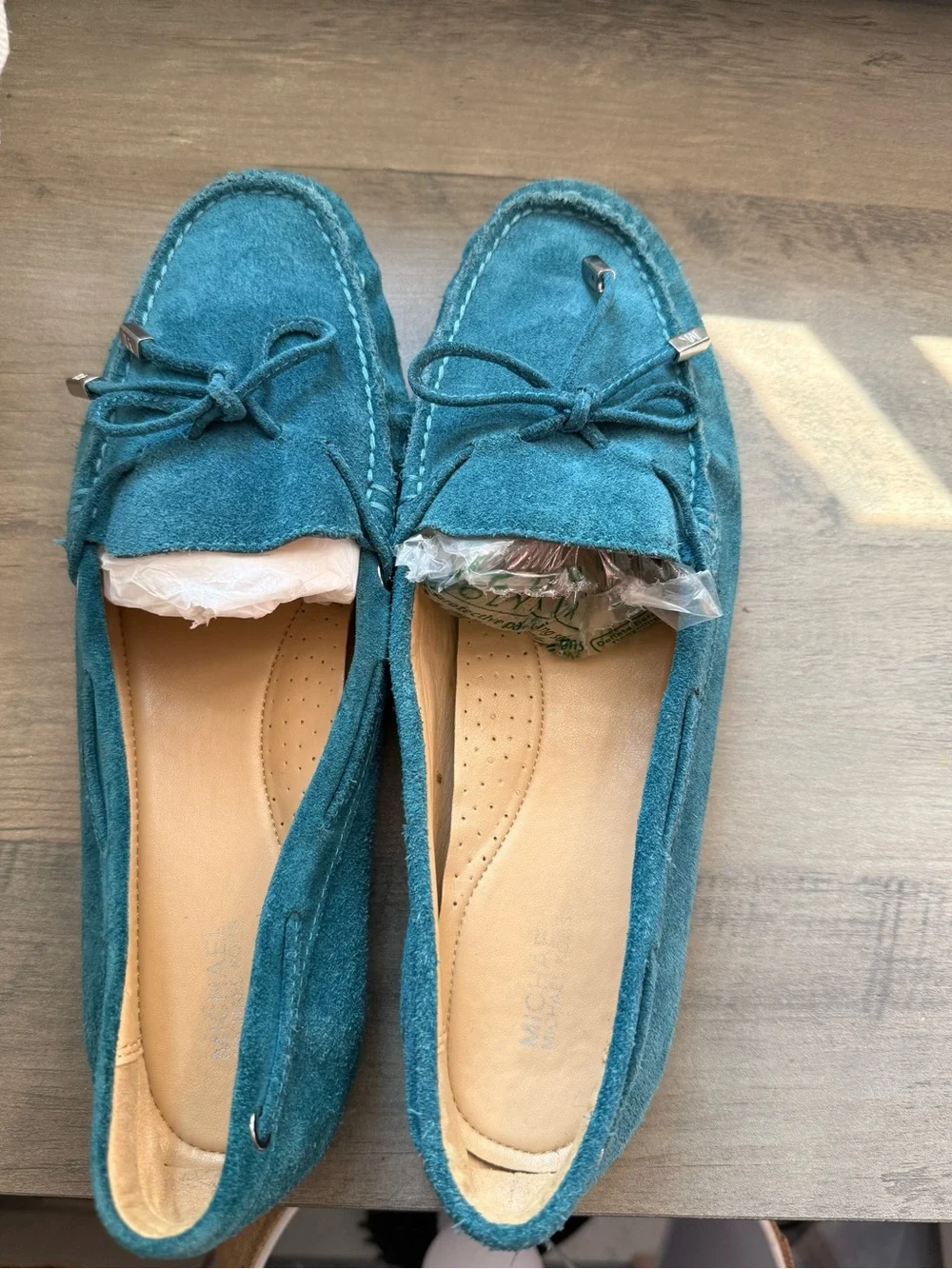 Teal Suede Women's Moccasin Loafers - Comfortable Everyday Slip-Ons